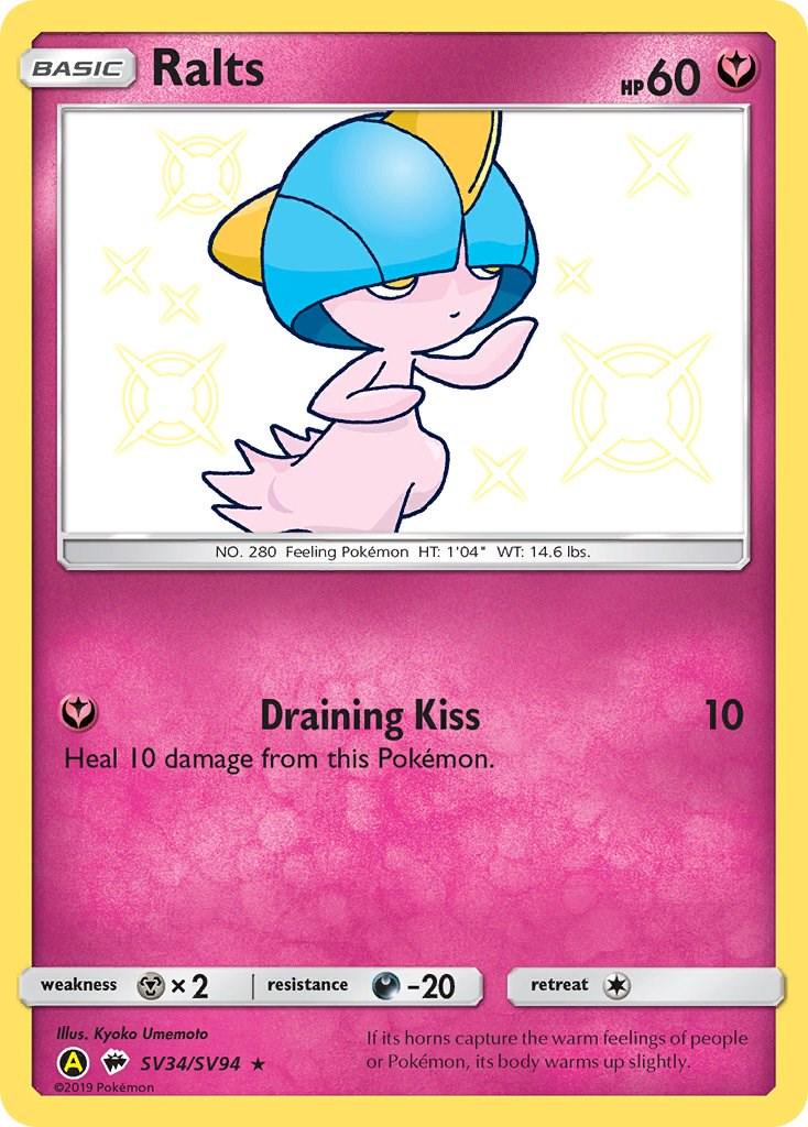 Hidden Fates Ralts Pokémon card